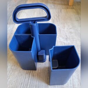 Target Navy Blue Plastic Makeup & Accessory Caddy with Handle
